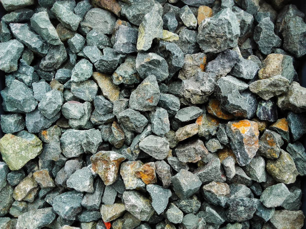 istock Decorative cracked grey stones close-up 1154767692