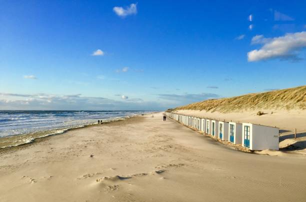 istock Beach houses at sunset 1154773458