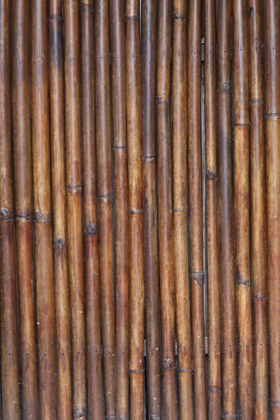 old brown bamboo plank fence texture:Use for website/banner background.
