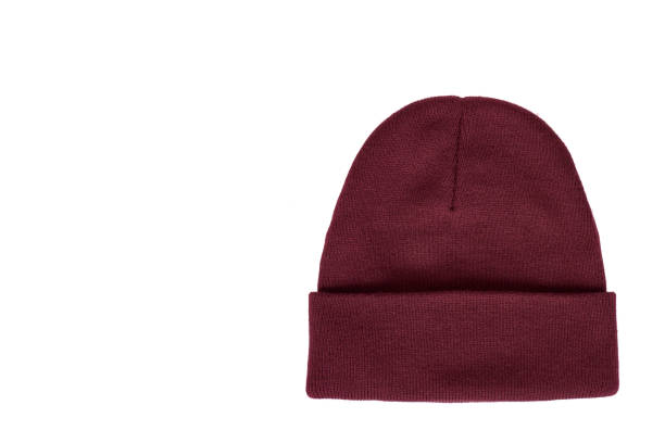 istock Knitted wool hat, head accessory clothing, isolated 1154774653