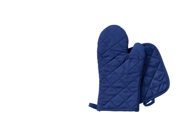 istock Blue kitchen glove, heat protection and safety. 1154774741