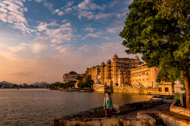 istock A Lady Posing for the Sunset in Udaipur 1154774791