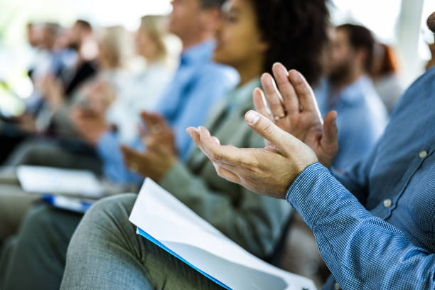 istock Applauding on a business seminar! 1154776038