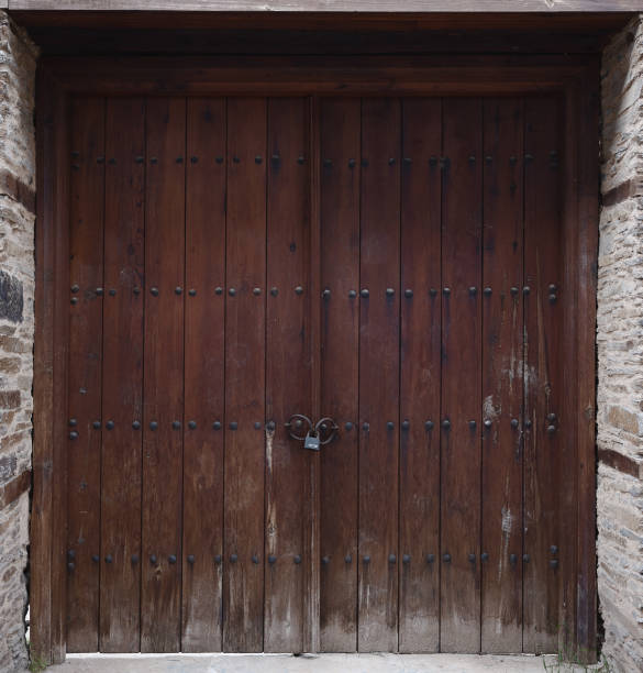 Old wooden door