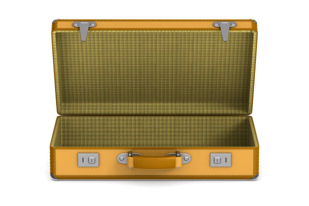 istock open travel bag on white background. Isolated 3D illustration 1154778713