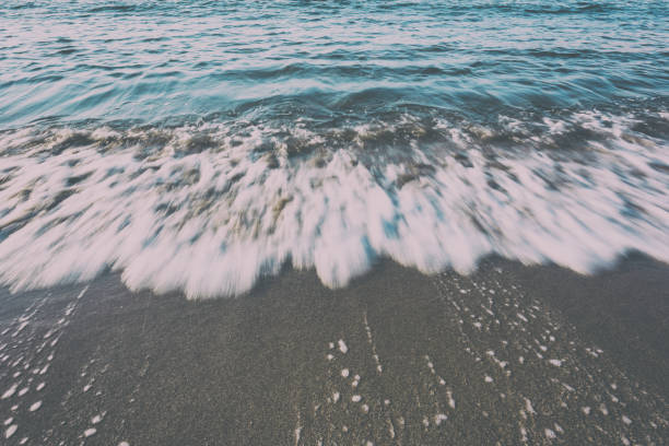 Sand beach and ocean or sea wave, nature background