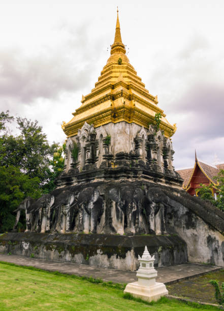 thailand temple chiangmai stock photo