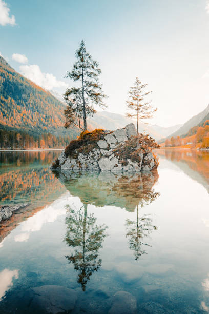 istock Lake Hintersee at sunset, Bavaria, Germany 1154786003