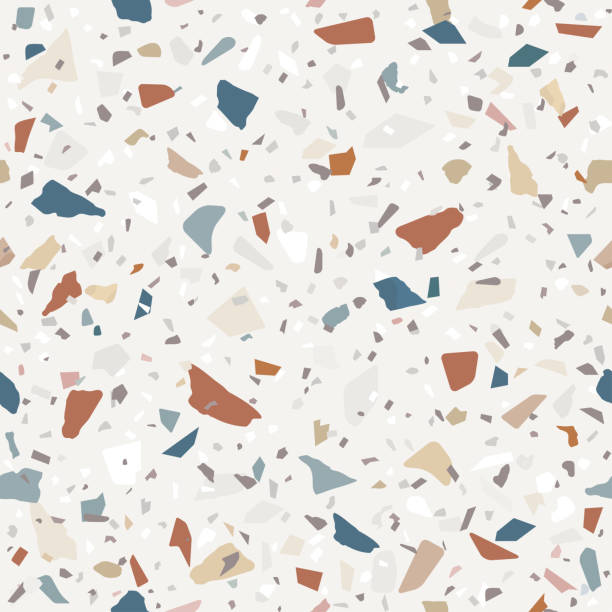 花崗岩の石テラゾ床の質感。抽象的な背景、継ぎ目のないパターン。 - seamless tile audio点のイラスト素材／クリップアート素材／マンガ素材／アイコン素材