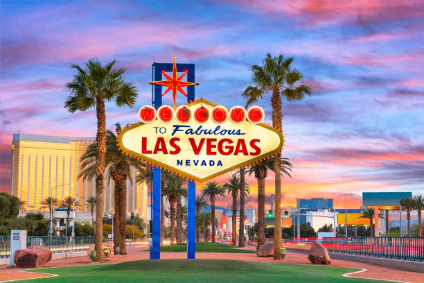 라스베가스 웰컴 사인 - welcome to fabulous las vegas sign las vegas metropolitan area casino neon light 뉴스 사진 이미지