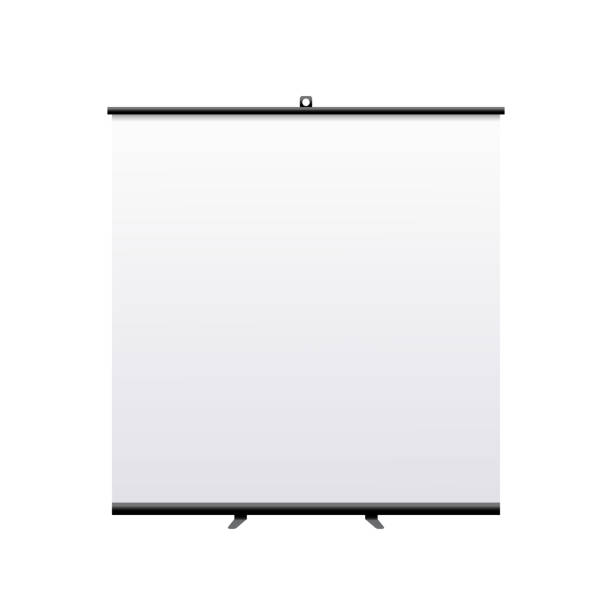 istock Pop up unit for trade show advertising banner mockup vector illustration isolated. 1154789989