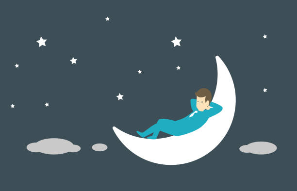 睡覺 - 月蝕 插圖 幅插畫檔、美工圖案、卡通及圖標