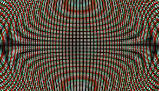 istock Curved crt display grid illustration with awesome cromatic aberration background 1154792462