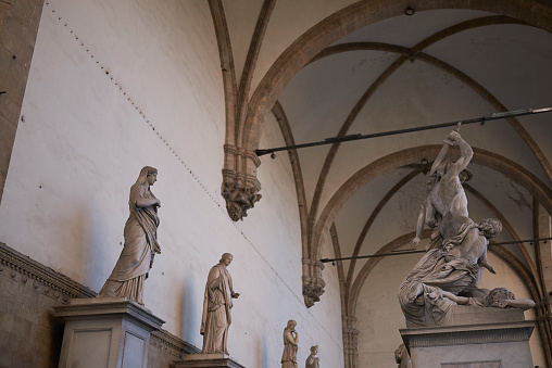 Statues In Loggia Dei Lanzi In Florence Stock Photo - Download Image ...