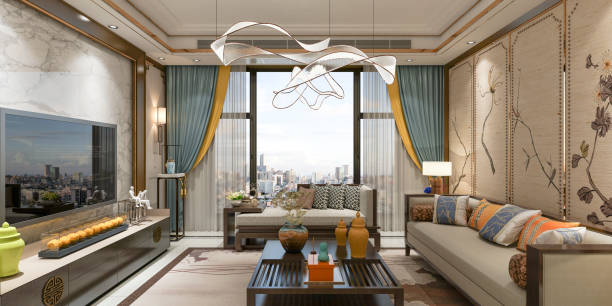 istock 3D Render of Living room 1154798514