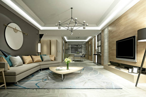 istock 3D Render of Living room 1154798697