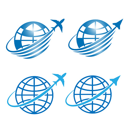 Space flight symbol and Travel logo icons design illustration vector