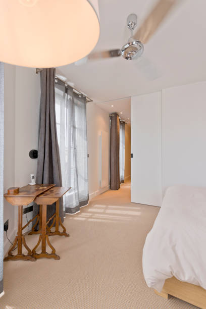 istock Bedroom with adjoining dressing room. 1154810231