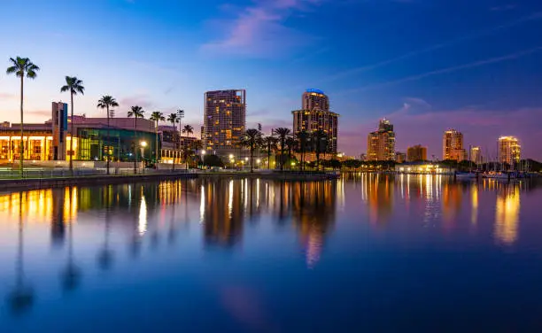 Photo of St. Petersburg, Florida At Night