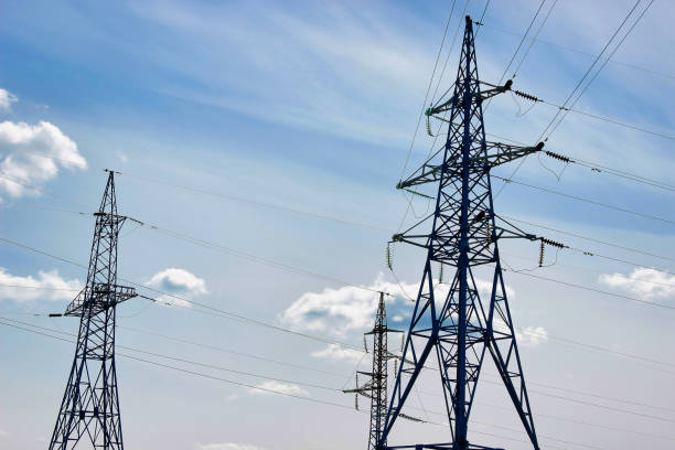 istock Power lines against the sky close-up. Electricity. 1154813753