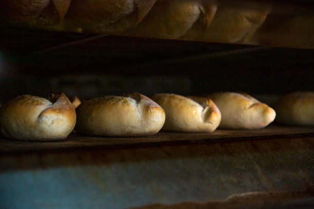 istock Turkish breads at the exit from the oven after cooking 1154819166