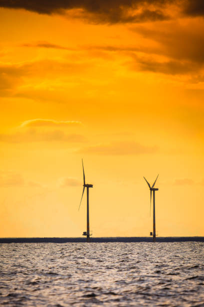 istock Wind turbines farm in Baltic Sea, Denmark 1154820134