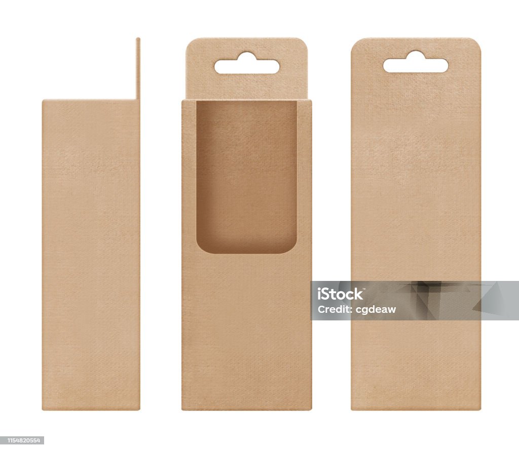 Box Cut Shape Box Packaging Box Brown For Hanging Cut Out Window Shape Open Blank ...