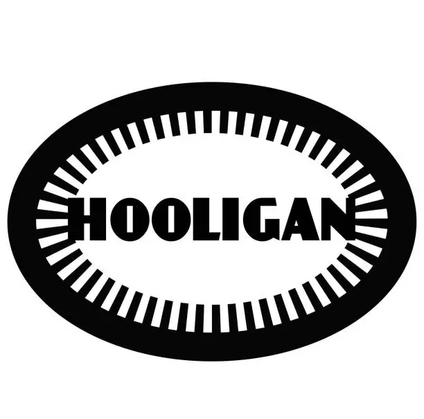 Vector illustration of HOOLIGAN stamp on white