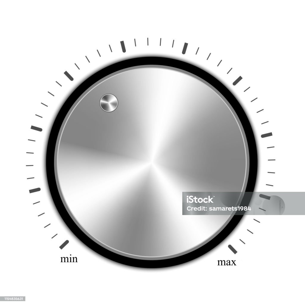 Volum Button Volume Button Music Knob With Metal Stock Illustration - Download Image ...