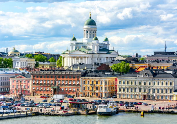 istock Helsinki cityscape and Helsinki Cathedral, Finland 1154838270