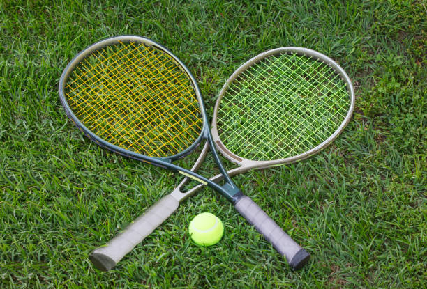 istock Wimbledon sign, two tennis rackets with a ball 1154839338