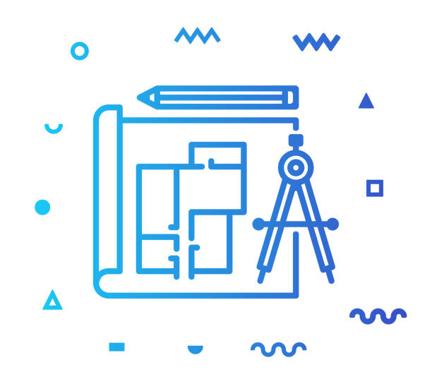 ilustraciones, imágenes clip art, dibujos animados e iconos de stock de diseño del estilo de línea del plan de producción - reclutamiento militar