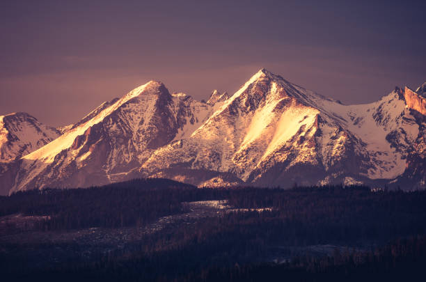 istock Tatra mountains in the morning covered with snow 1154841819