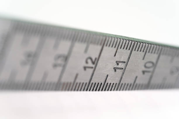 istock Stainless Steel Ruler on White Background 1154843070