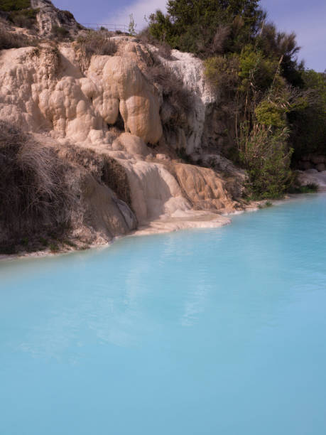 istock Natural swimming pool with thermal spring water. 1154854757