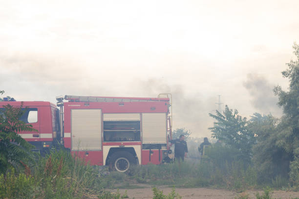 Firetruck at Night Scene