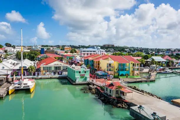 The dock at St. John's Harbour in Antigua & Barbuda