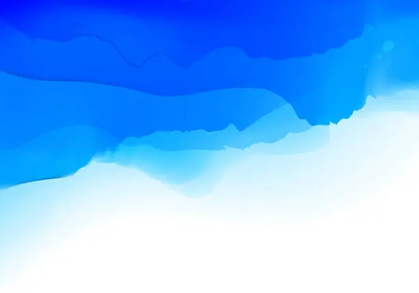 Vector illustration of wet blue paint