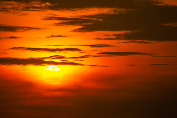 istock Morning sun light orange hot zone. 1154882051