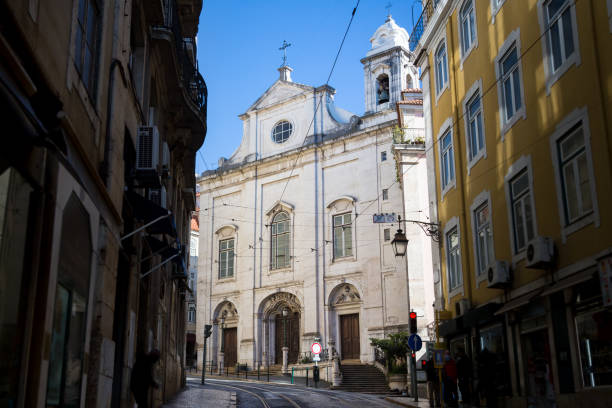 Church of Madalena in Lisbon Church of The Magdalene in Lisbon madalena stock pictures, royalty-free photos & images