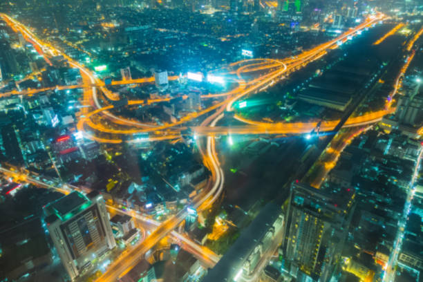 istock Blurred abstract  bokeh of lights from cityscape 1154888633
