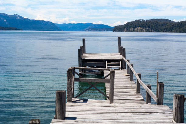 istock Wooden pier on lake. 1154890420