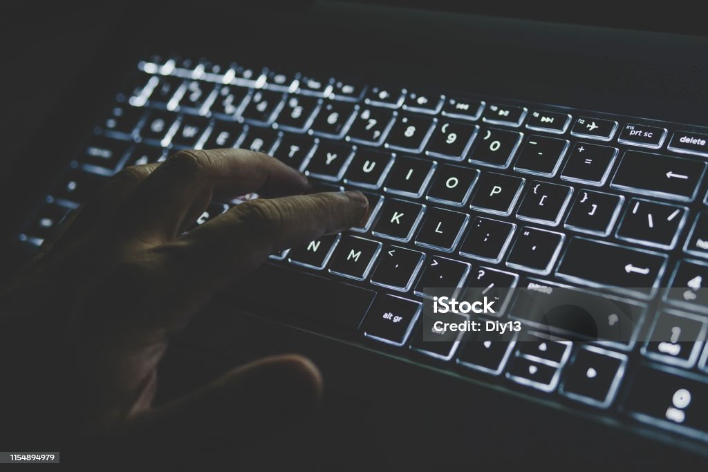 Keyboard Codes Programming Hacking Programmer Or Computer Hacker Typing Code On Laptop Keyboard Keypad Is ...