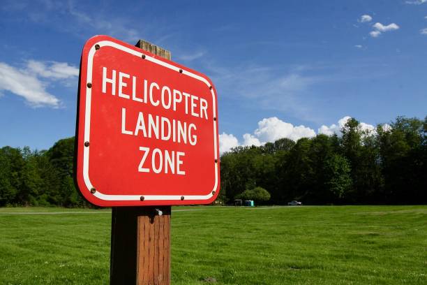 istock Sign For A Helicopter Landing Field 1154901111