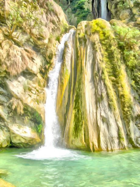 istock Abstract watercolor mountain landscape 1154901339
