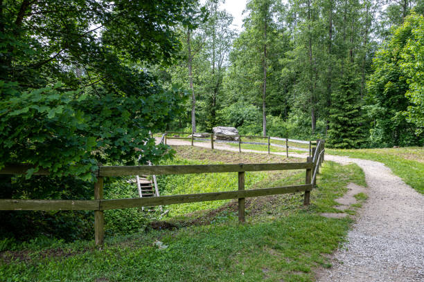 istock archeological pit cave in the ground in meadow 1154904025