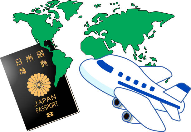 istock Illustration of Japanese passport Gradation 1154904675