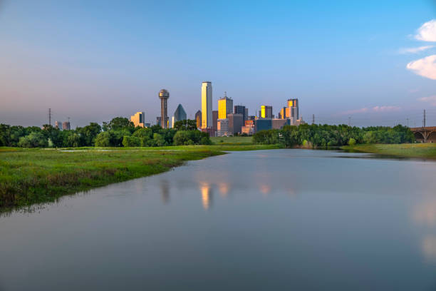 istock Dallas Texas skyline with Trinity River shot in May 2019 1154905051