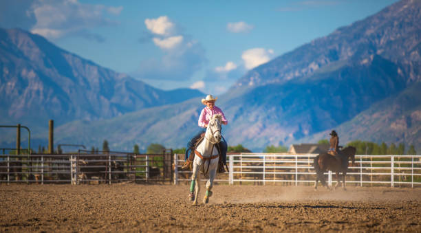 istock Cowgirl barrel racing rodeo 1154906746