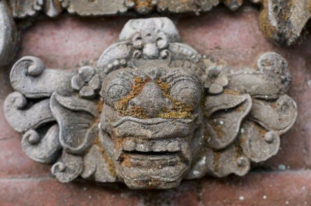 istock Beautiful stone Barong mask 1154907118